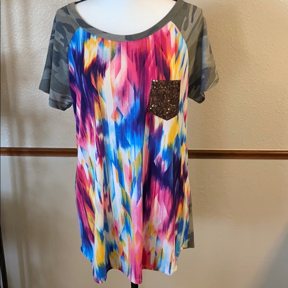 Heimish U.S.A Multi Colored Camouflaged shirt